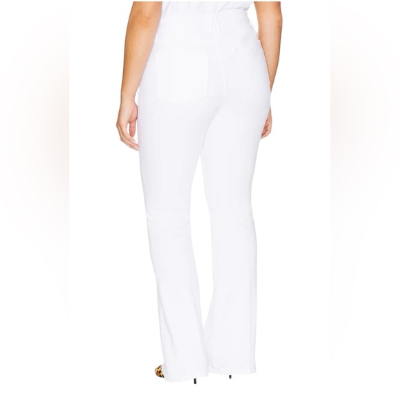 NWT Good American Good Classic Boot Jeans in White with patch pockets size 10/30 - Picture 7 of 14